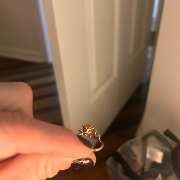 Cubic Zirconia Rose Beauty & The Beast Ring in Sterling Silver & 18k Rose plated - Picture 8 of 8